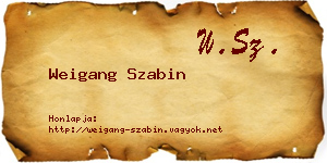Weigang Szabin névjegykártya